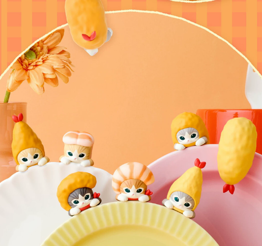 Mofusand Fried Shrimp Cat Lying Down Series Blind Box