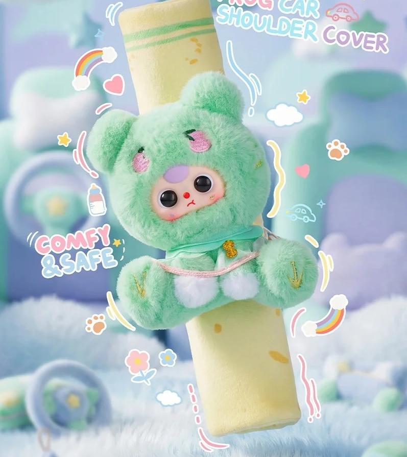 Baby Three Car seat belt shoulder cover Series Plush Blind Box