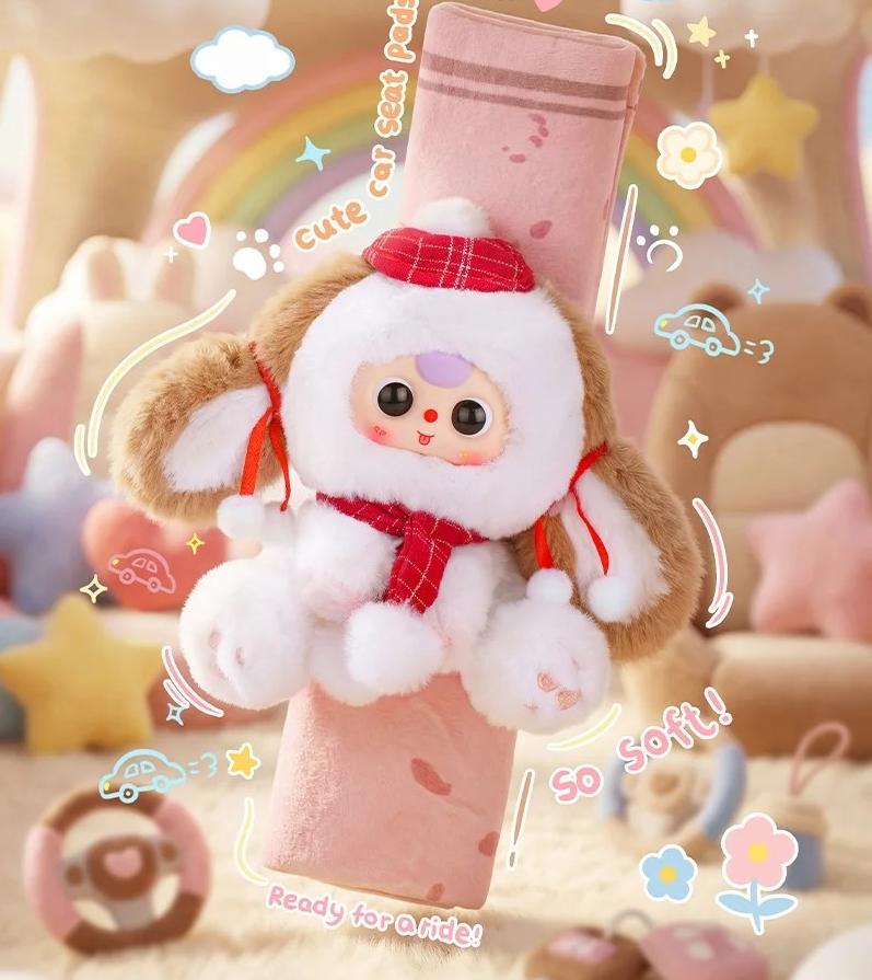 Baby Three Car seat belt shoulder cover Series Plush Blind Box
