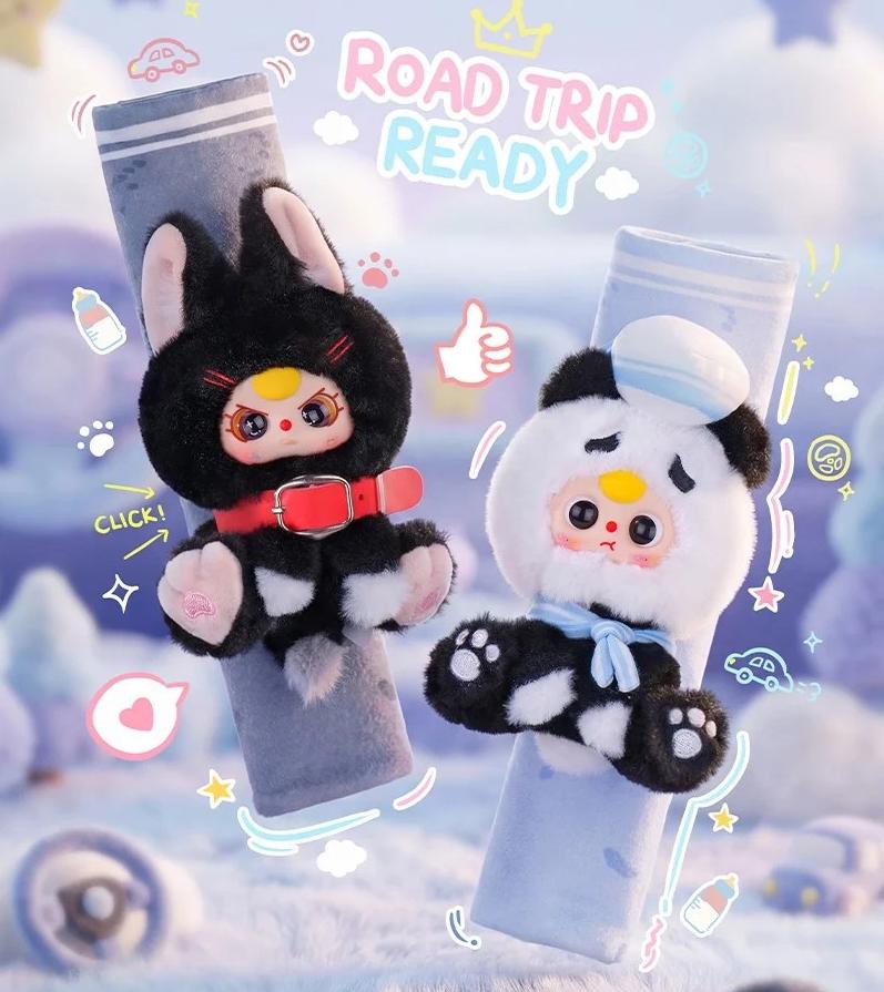 Baby Three Car seat belt shoulder cover Series Plush Blind Box