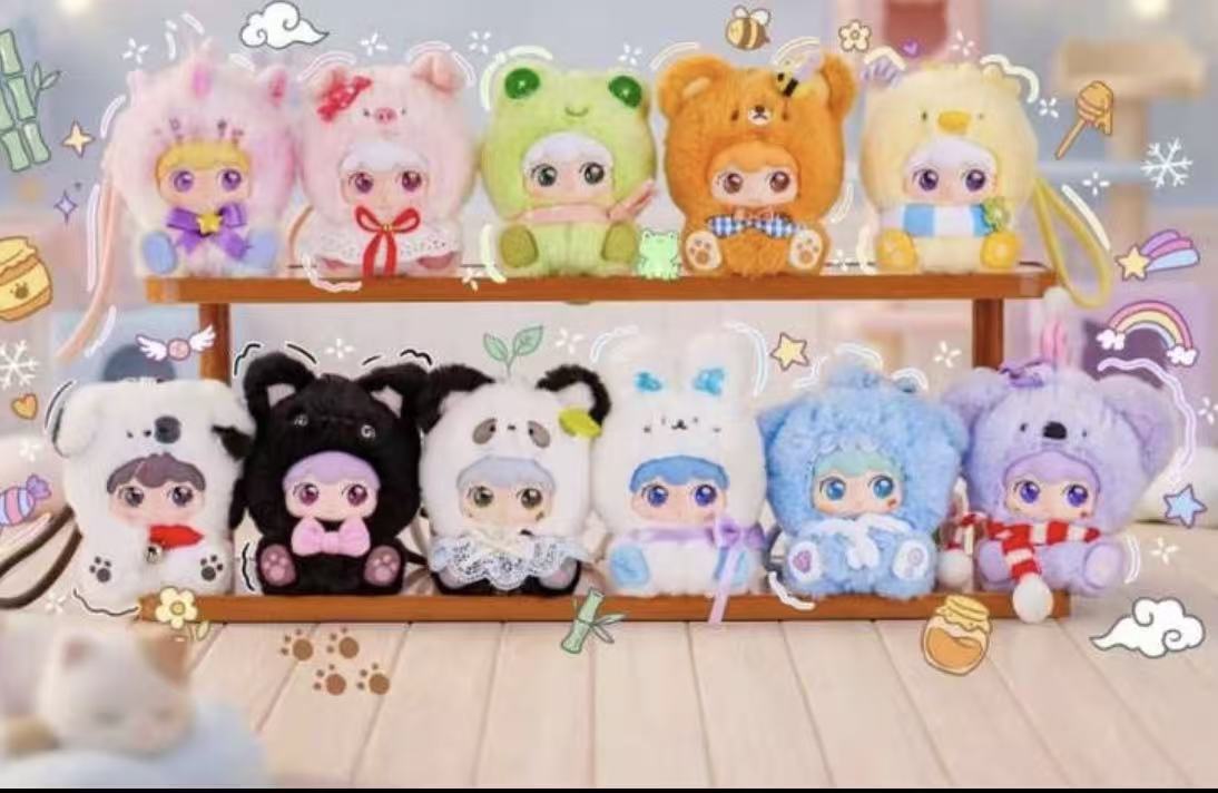 Kimipapa Animals In A Row Plush Blind Box