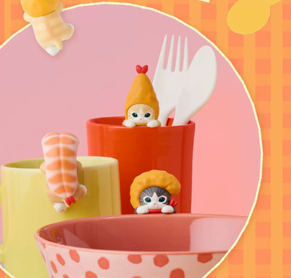 Mofusand Fried Shrimp Cat Lying Down Series Blind Box