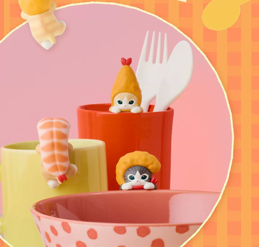 Mofusand Fried Shrimp Cat Lying Down Series Blind Box